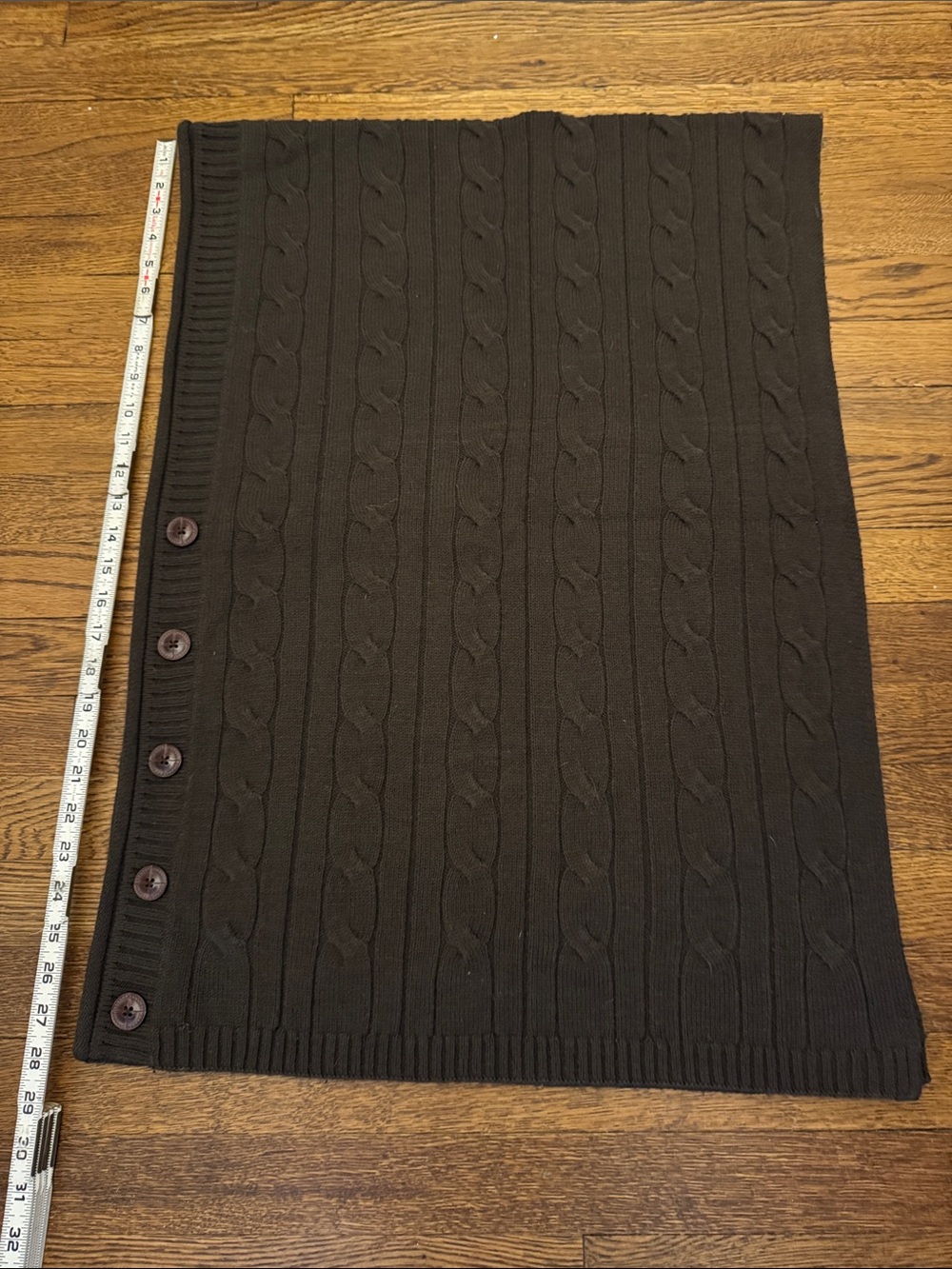 Cable-Knit Shaw, brown